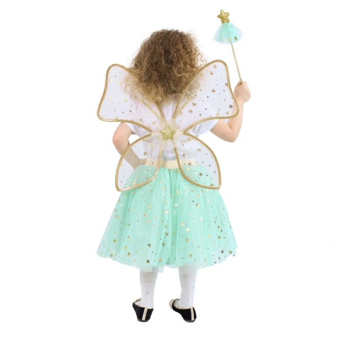 Green Fairy Tutu Costume with Wand and Wings