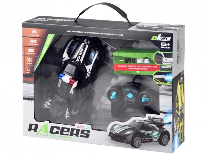 Remote Control Police Car with Smoke and Light Effects