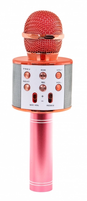 Karaoke Microphone Speaker Pink Gold