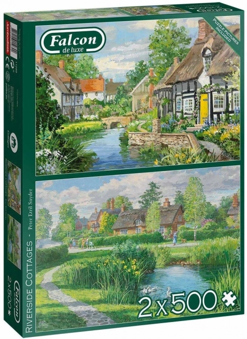 Falcon River Bank Cottages Puzzle Set