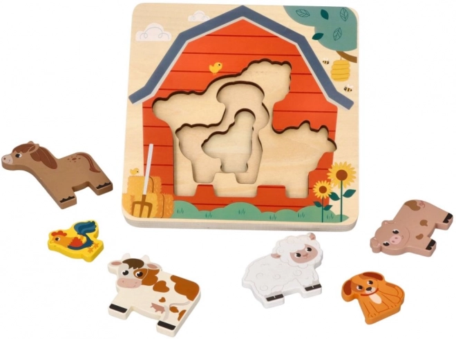 Layered Farm Animals Puzzle