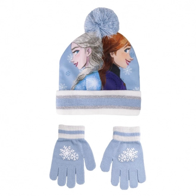 Frozen Winter Hat and Gloves Set