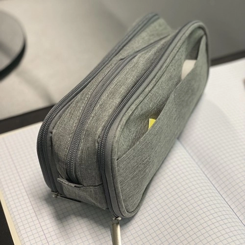 Expandable Gray Pencil Case