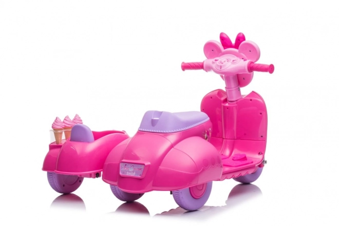 Three-Wheel Ice Cream Scooter Pink