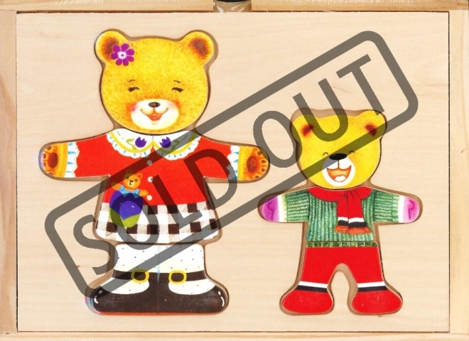 Bino Dress-Up Puzzle - Mama Bear and Baby Bear