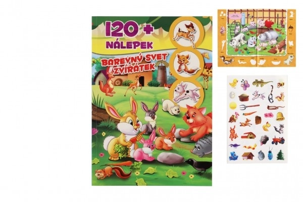 Book Colorful World of Animals with Stickers