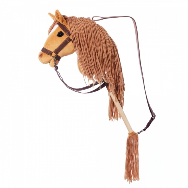 Wooden Horse on a Stick Hobby Horse HOPPIHORSE Chestnut Brown