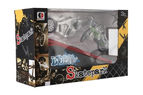 Finger Skatepark Set with Adjustable Bike and Ramp