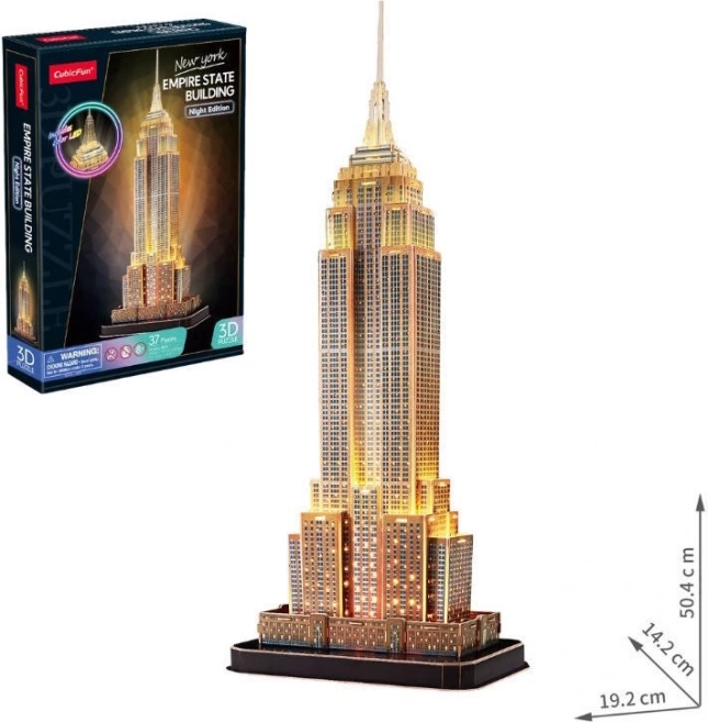 Puzzle 3D luminoso Empire State Building edizione notturna 37 pezzi