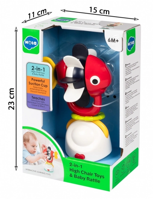 Rattle Toy with Suction Fish Design