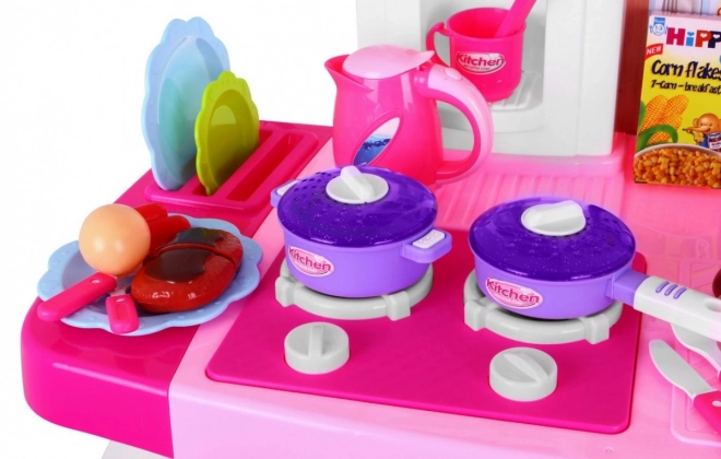 Large Interactive Children's Kitchen Set with Audio Panel