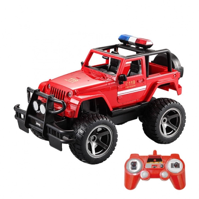 Remote Control Fire Department Jeep Toy