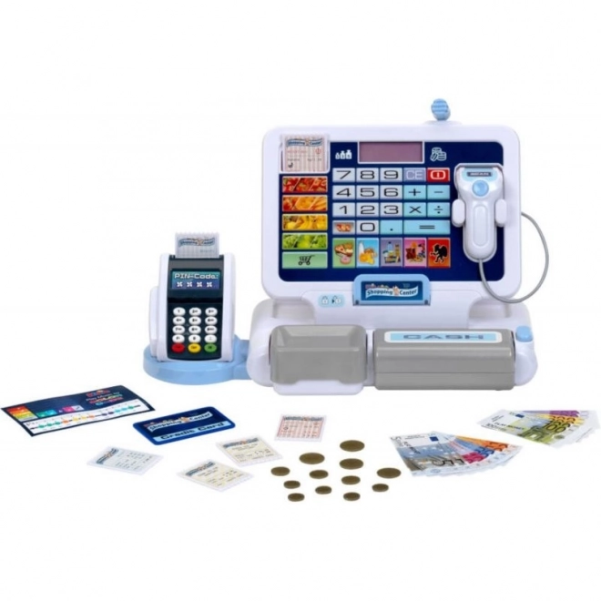 Cassa per negozio con terminale e scanner