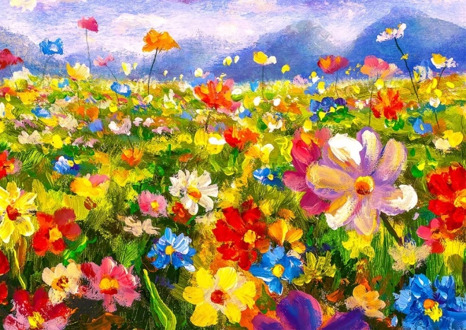 Colorful Flower Meadow 1000 Piece Puzzle