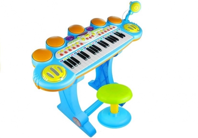 Children's Musical Keyboard Set with Drum and Microphone