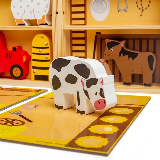 Farm Animal Playset Box by Bigjigs Toys