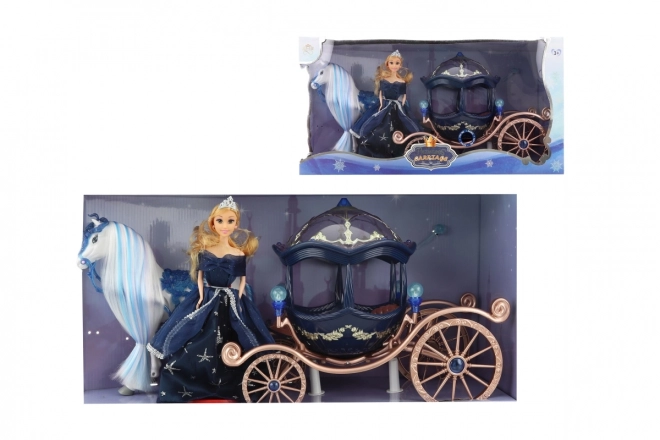 Battery-Powered Horse and Carriage for Girls