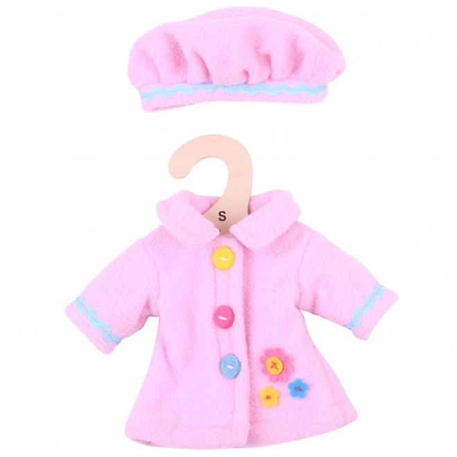 Pink Coat with Buttons for 28cm Doll