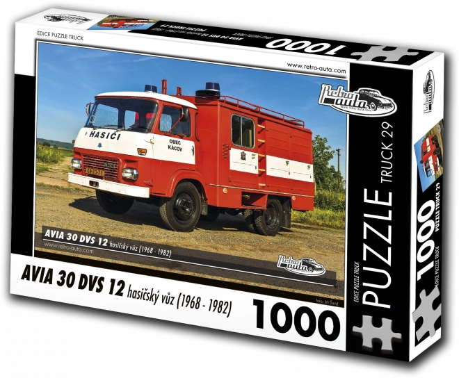 Retro Cars Puzzle Fire Truck Avia 30 DVS 12