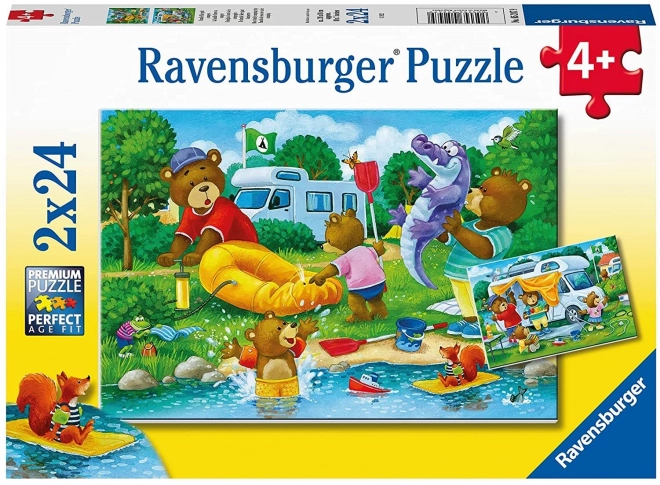 Ravensburger bear family camping puzzle set