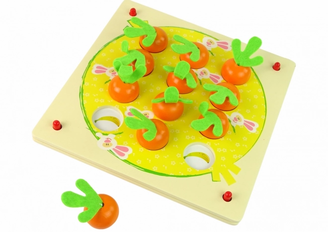 Wooden Carrot Memory Game