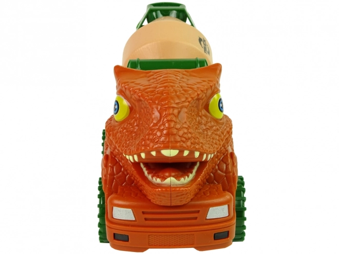 Orange Dinosaur Cement Mixer Truck with Accessories