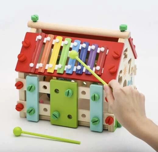 Educational Wooden House for Kids