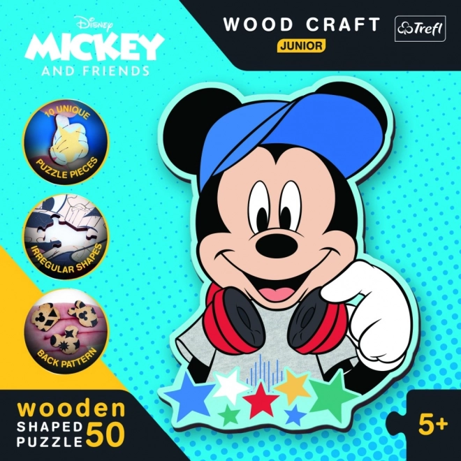 Trefl Wood Craft Junior Puzzle Mickey Mouse World 50 Pieces