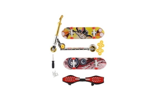 Mini Skateboard and Scooter Toy Set