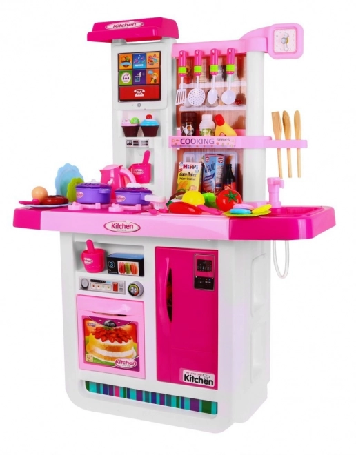 Large Interactive Children's Kitchen Set with Audio Panel