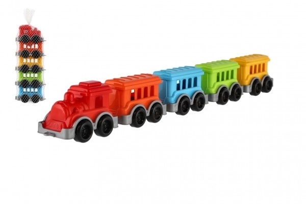 Colorful Train Set with 4 Carriages