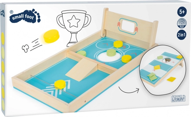 Small Foot Cornhole and Table Hockey Game 2-in-1