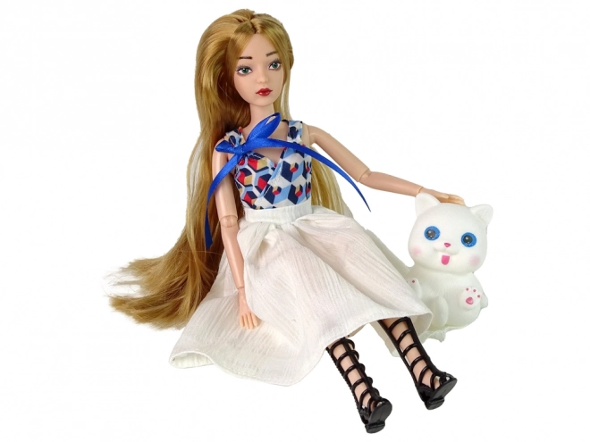 Emily Doll with White Cat and Extra Shoes