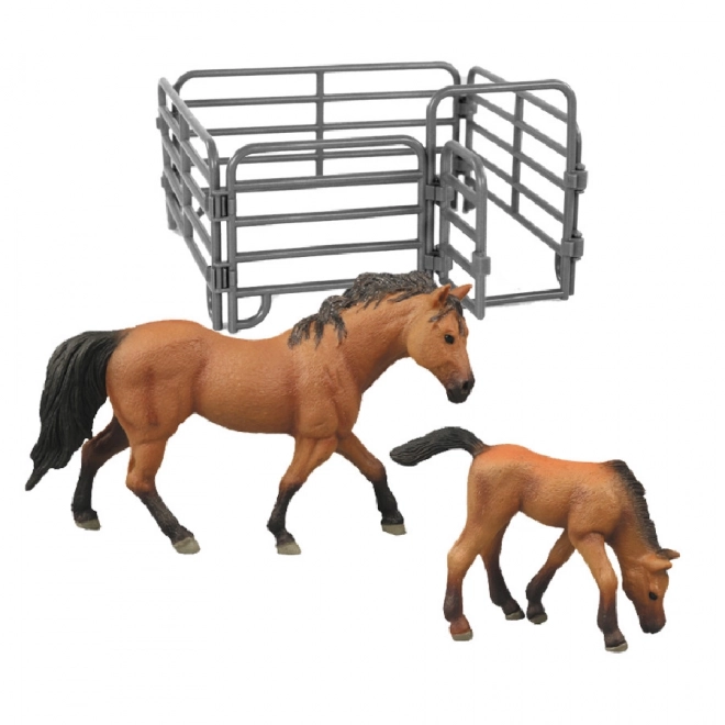 Horse Set with Fence