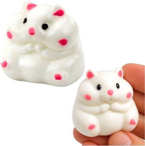 Anti-stress squishy white hamster 5 cm
