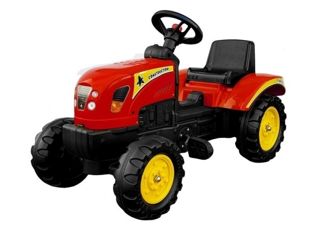 Red Children's Pedal Tractor with Trailer