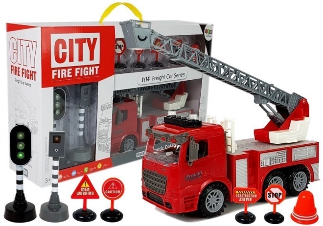 Firefighter Traffic Sign Set with Light and Sound Effects