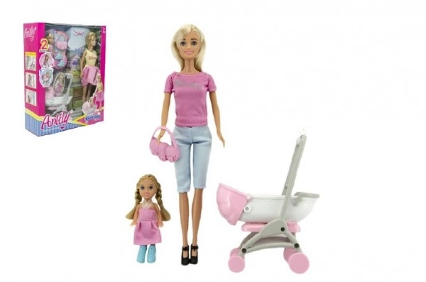 Anlily Doll Set with Baby and Stroller + Accessories