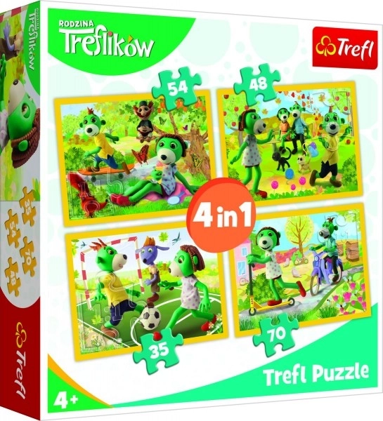 Treflici Puzzles: Shared Moments 4-in-1 Set