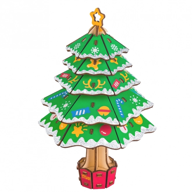 Woodcraft Wooden 3D Puzzle Christmas Tree