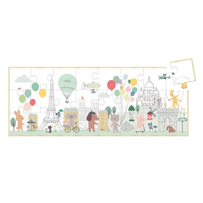 Paris Panoramic Wooden Puzzle by Sarah Betz