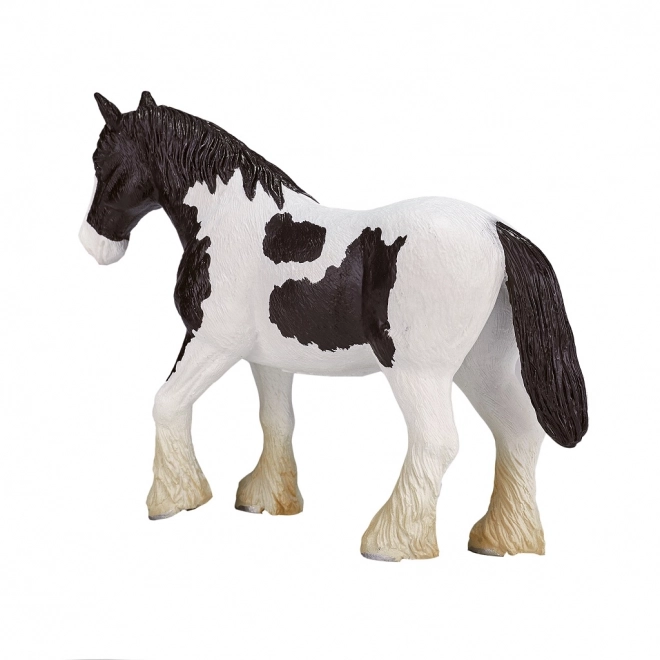 Black and White Clydesdale Horse Figurine