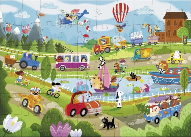 Dodo Puzzle Transportation in the Countryside 60 Pieces