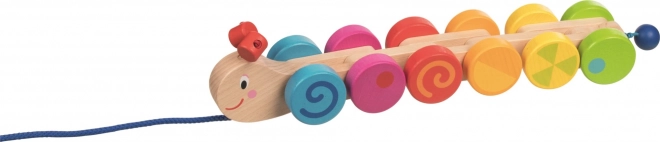 Colorful Wooden Pull-Along Caterpillar