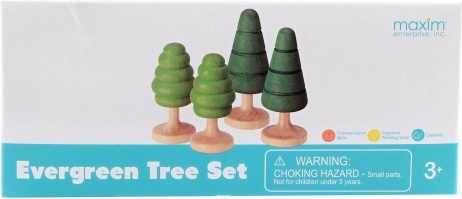 Set of Wooden Trees for Train Tracks