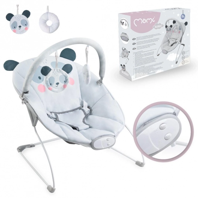 Vibrating Baby Bouncer with Music Panda Design