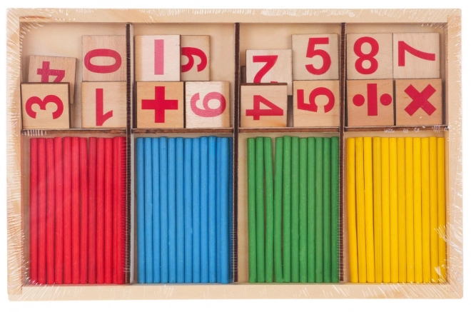 Wooden Math Learning Sticks Game