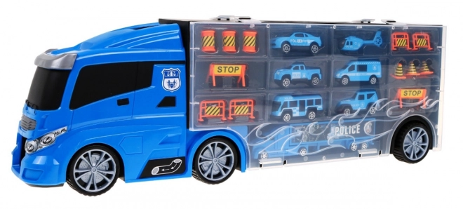 Police Truck 2-in-1 with Storage and Slide for Kids 3+