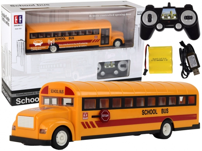 Remote Controlled Yellow School Bus with Opening Doors