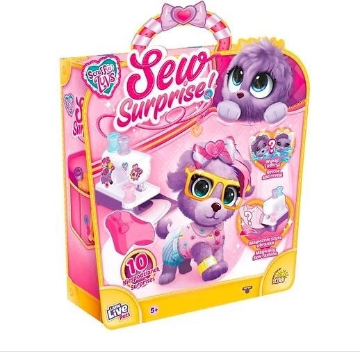 Magic Sewing Kit + Purple Plush Little Live Pets Sew Surprise